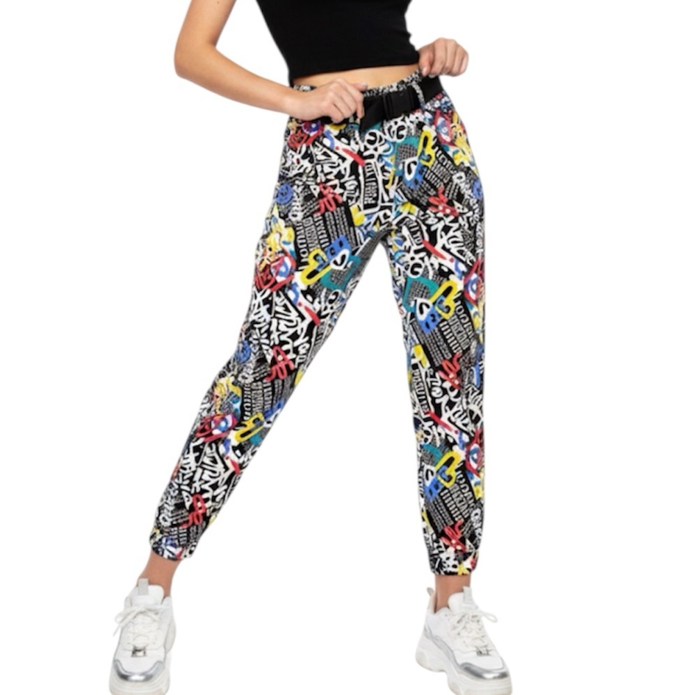 VIP Colorful Black White Red Yellow Cargo Pants Jeans Size: 7/28
